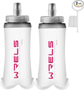 Soft Flasks Soft Running Water Flask Collapsible Soft Water Bottles Small BPA-Free for Sports Hiking Hydration Pack 500 ml/17oz，300 ml/10oz（2pack-300ml,red）