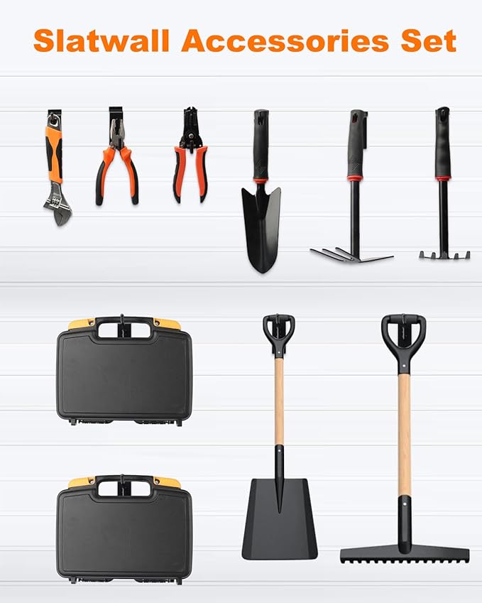 1" Slatwall Hooks, 30 Pack Slatwall Accessories, Garage Slat Wall Hanging Display Hooks for Panel, Black