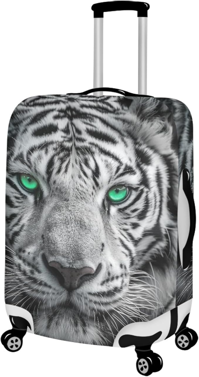 Tiger Animal 3D Printed Travel Luggage Suitcase Cover 18-21 Inch Cover Spandex Suit Case Protector for Carry On Luggage