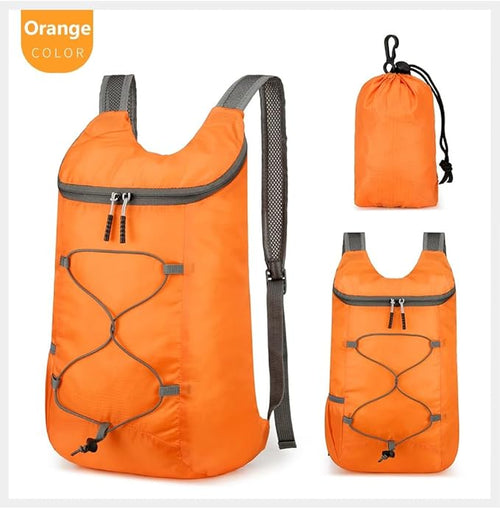 16L Hiking Daypack Lightweight Foldable Travel Backpack Water Repellent Camping Outdoor Packable Easy Carry-on Bag (Orange)