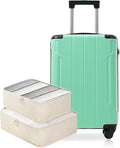 Merax Carry on Luggage Set, 20 Inch Hardshell ABS Suitcase with Spinner Wheels, Built-in TSA Lock & 2 Packing Cubes Airline Approved for Business Weekend Travel