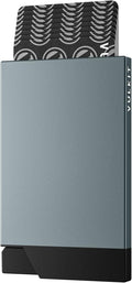 VULKIT Pop up Card Holder Minimalist Credit Card Holder RFID Blocking Slim Metal Card Case for Men or Women(Space Grey)