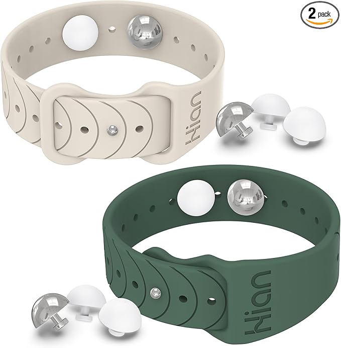 Motion Sickness Bands Anti Nausea Acupressure Wristband Sea Sickness Wristbands Nausea Bands Natural Relief Motion & Morning Sickness（Pine Green+Starlight）