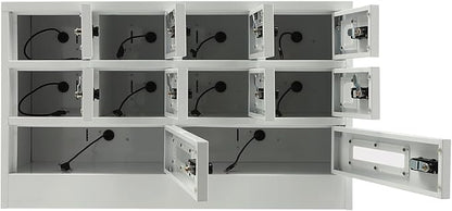 10 Slots Cell Phone Locker Charging Station & Locker Cellphone Charging Station Cabinet with Combination Lock, Tablet Computer and Mobile Phone Charging Station with 3 in 1 Charging Ports