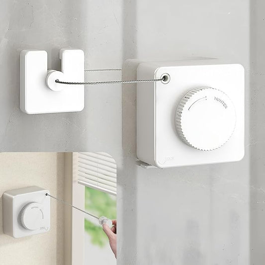 13.8ft(4.2M) Retractable Clothesline, Non-sag Clothesline, Indoor & Outdoor Heavy Duty Retractable Clothesline, Wall Mounted Stainless Steel Washing Line (White)