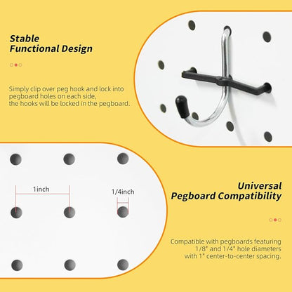283PCS Metal Pegboard Hooks Organizer Kit for Organizing Various Tools - Heavy Duty 1/4" & 1/8" Pegboard Accessories with Pegboard Bins, Wall Mount Tool Storage for Garage, Workshop & Kitchen