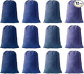 Extra Large Laundry Bag Blue 30"x40" Dirty Clothes Organizer with Drawstring Closure for college, dorm and apartment dwellers Home Dorm Travel Basket (12PCS Blue)