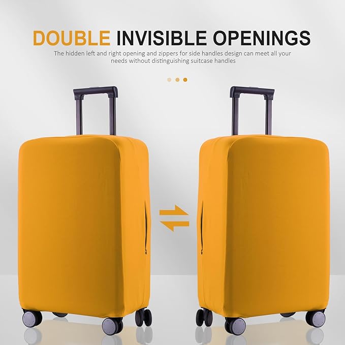 Travel Luggage Cover - Scratch-Resistant Suitcase Protector, Fit 28-29 Inch, Yellow (XL)