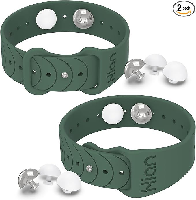 Motion Sickness Bracelets Sea Sickness Wristbands for Motion Sickness/Morning Sickness/Pregnancy Nausea Anti Nausea Bands Acupressure Wristband Motion Sickness Bands (1 Pair Pine Green