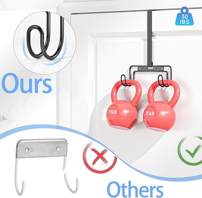 Ironing Board Hanger - Over-The-Door & Wall-Mounted Ironing Board Holder,Removable Hook,Durable Metal Organizer Rack for Y & T-Shaped Boards (Silver)