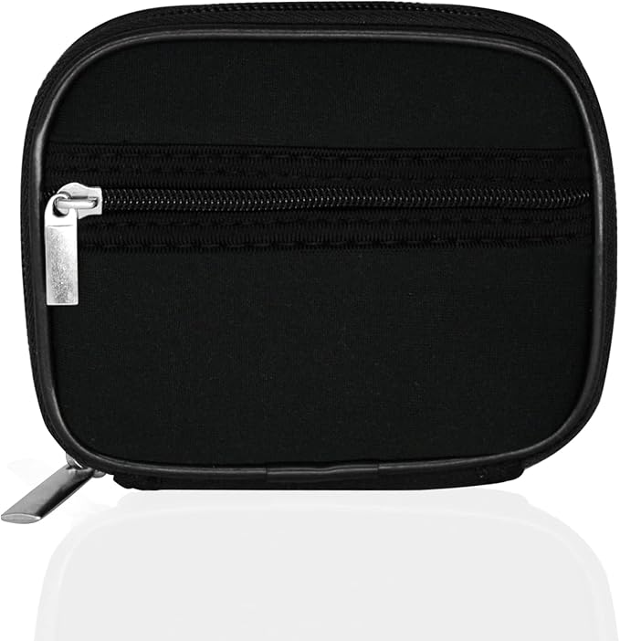 Serfeymi Weekly Travel Pill Organizer Pill Case for Purse with Removable 7 Day Pill Box, Fashionable Travel Medicine Organizer Pill Container for Medicine, Vitamin, Supplement - Black 01