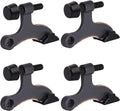 HOMOTEK 4 Pack Hinge Pin Oil Rubbed Bronze Door Stopper,Adjustable Deluxe Heavy Duty Door Stopper 2-1/2"x1-3/4”,with Black Rubber Bumper Tips