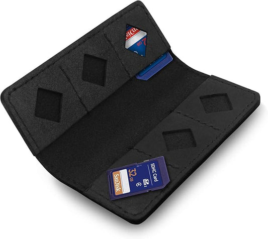 MegaGear Leather SD Card Holder with 12 Card Slots