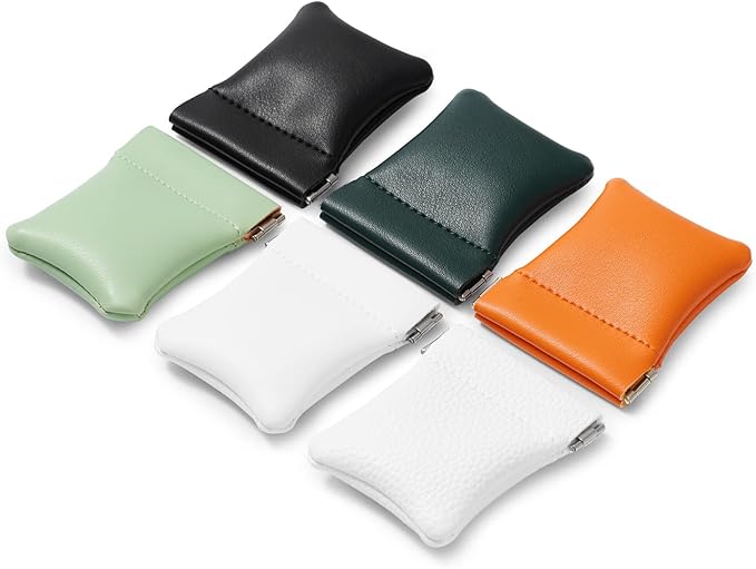 2 Pack PU Leather Slim Engagement Wedding Ring Pouch Leather Jewelry Pouch Christmas,Wedding Party Favor Gift Bag(Dark Green)