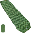 Amazon Basics Camping Sleeping Pad with Quick-Inflate Foot Pump, Water Resistant, Ultralight, Olive Green