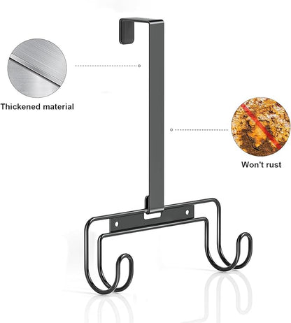 Ironing Board Holder Wall Mount, Over The Door Ironing Board Holder, Over The Door Or Wall Mount Ironing Board Hanger for Y & T Leg Iron Boards (Black)
