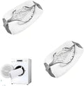 Shoe Laundry Bags for Washing Machine, 2 Pcs Shoe Washing Bag, Laundry Shoe Bag for Washer and Dryer, Reusable Shoe Washing Bags Shoe Washing Machine Bag (White-2Pcs)