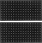 LiebeWH Metal Pegboard Wall Organizer 2 Panels 24x12 Inch Black Heavy Duty Peg Board for Garage Tool Storage