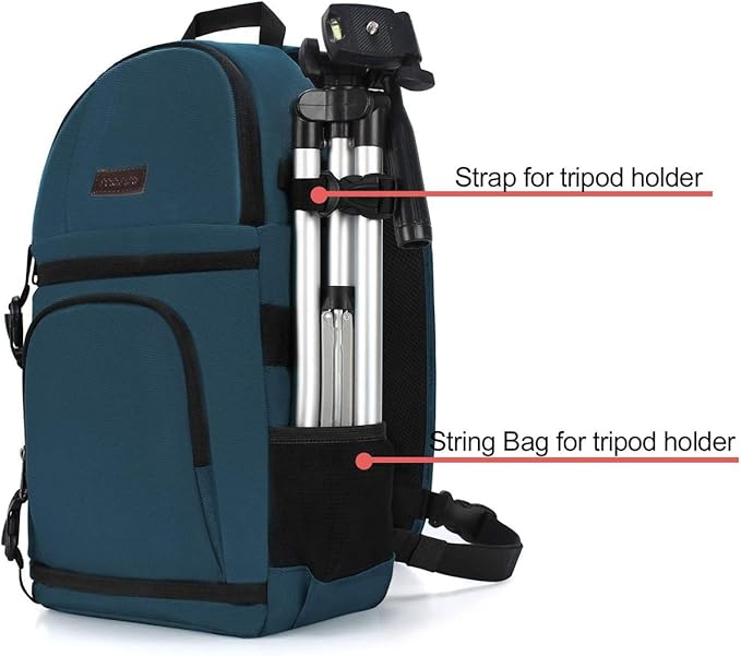 MOSISO Camera Sling Bag, DSLR/SLR/Mirrorless Camera Backpack Case Shockproof Photography Backpack with Tripod Holder & Removable Modular Inserts Compatible with Canon/Nikon/Sony/Fuji