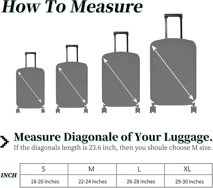 Luggage Cover + Tag, Mexican Flag Eagle Travel Suitcase Protector for 18-20 inch Luggage (S) with Concealed Zipper, Washable Elastic Cloth, Dustproof, Anti-Scratch
