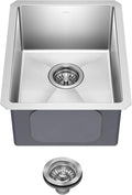 KRAUS Standart Pro 14 -inch Undermount Single Bowl 16 Gauge Stainless Steel Bar Kitchen Sink, KHU101-14