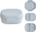 mushie Kids Bento Lunch Box | 3-Compartment & Removable Divider + Fork & Spoon Utensils | Great For Meals, School, Snacks On-the-Go | Dishwasher Safe (Cloud)