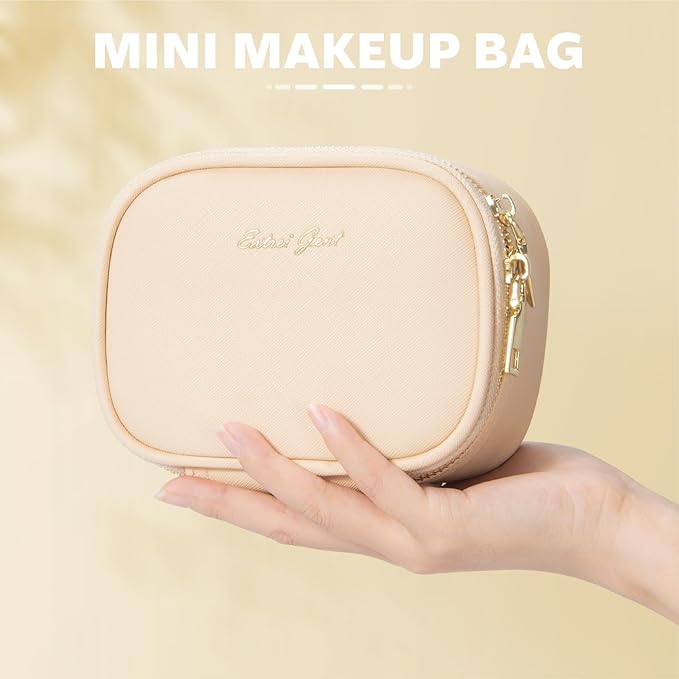 Small Makeup Bag Travel Train Case with Mirror and Light Mini Travel Small Make up for Women Train Case Cosmetic Organizer 3 Adjustable Brightness Toiletry Bag Portable Artist Storage