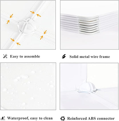 AWTATOS Cube Storage Organizer Closet Storage 12 Cube Shelves, Large and Small Cubes, DIY Portable Closet Clothes Storage Shelfs for Home, Bedroom, White