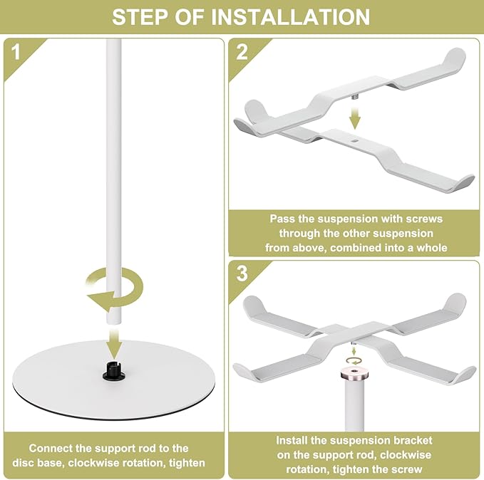 2pack Purse Display Stand,Tabletop Adjustable Hook Handbag Display Stand,X Shaped Metal Scarf Purse Display Stand,for Home or Store (white)