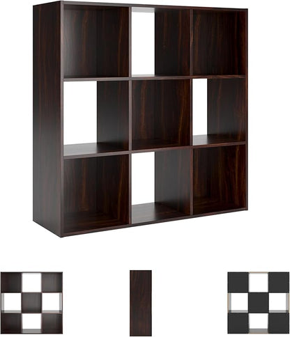 Signature Design by Ashley Glosmount 9 Cube Storage Organizer or Bookcase, Cherry & Light Brown