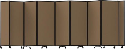 Versare Room Divider 360 Portable Wall Partition | Folding Panels | Large Freestanding Divider | Locking Wheels | Temporary Room Separator