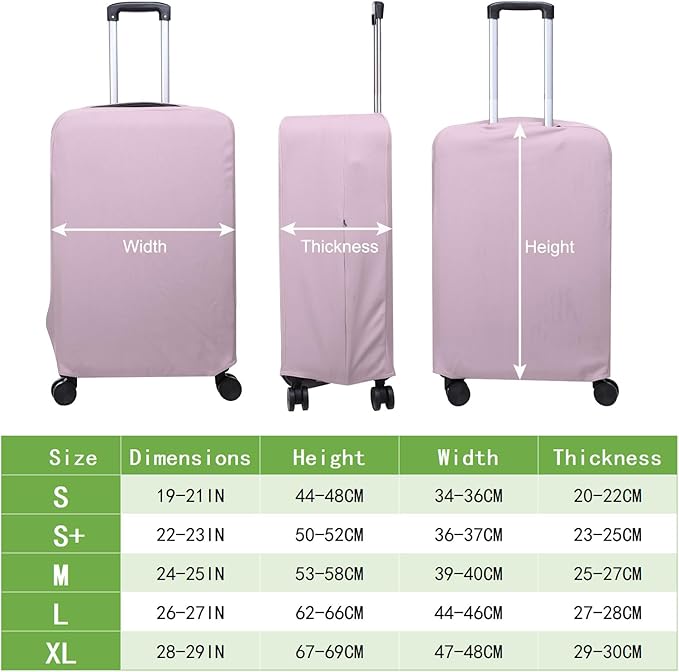 PATIKIL Luggage Cover, Suitcases Covers Elastic Carry on Cover Protector Washable Scratch-Resistant Fits 28-29 Inch Luggage for Travel Business Trips, Lavender Purple