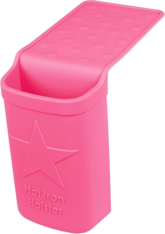 Hot Iron Holster | Adhesive-Free Silicone Storage Pocket for Organization and Travel | Heat Resistant to 500°F | Ideal for Curling Irons, Hair Straighteners, and other Hot Tools