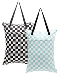 ALVABABY 2 Pack Large Wet Dry Bag Waterproof Hanging Cloth Diaper with Double Zippered Pockets 25x18 inches Laundry Bag 2HL01