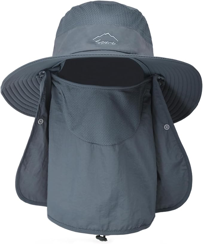 Sun Hats for Men Women Fishing Hat UPF 50+ Breathable Wide Brim Summer UV Protection Hat