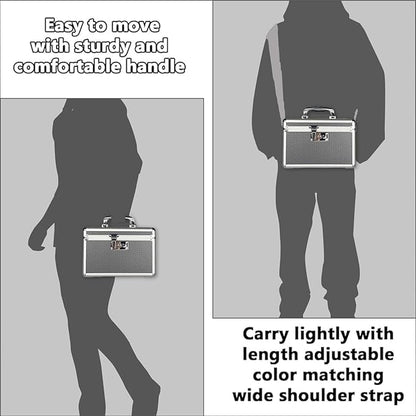 Storage Lock Box with Combination code, Lockable Medicine Storage Case, Empty First Aid Box, Security Lock Box, Multipurpose Lockbox for Home and Outdoor Use (Gray, Medium)