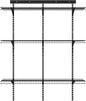 ClosetMaid MaxLoad Heavy Duty Wall Shelf Kit for Garage, 3 Shelves, Adjustable ShelfTrack Wire Shelving, Black Finish