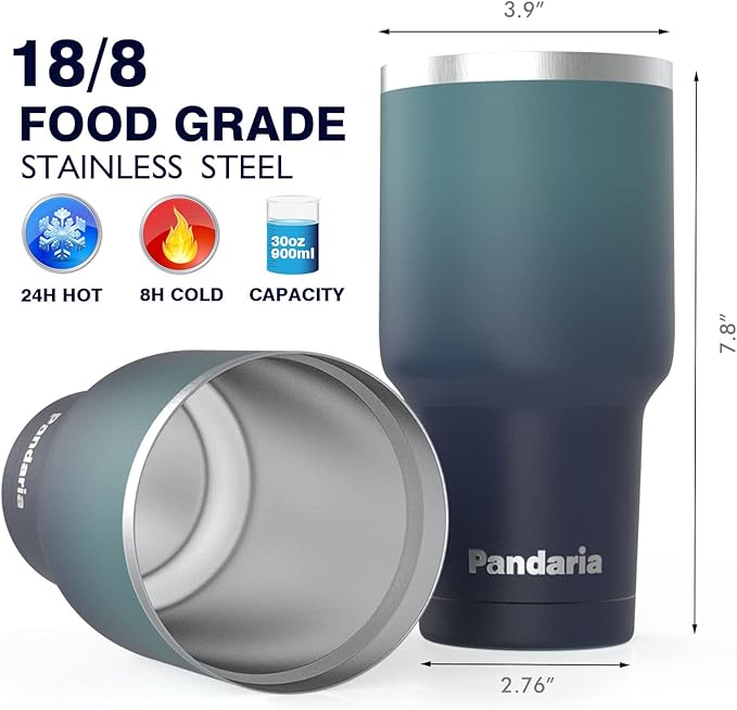 30 oz Tumbler Cup with Lids and Straws, 100% Leak-Proof, Cupholder Friendly Insulated Cup with Straw, Double Wall Powder Coated Stainless Steel Tumbler, Ideal Gift for All Occasions (Boss)