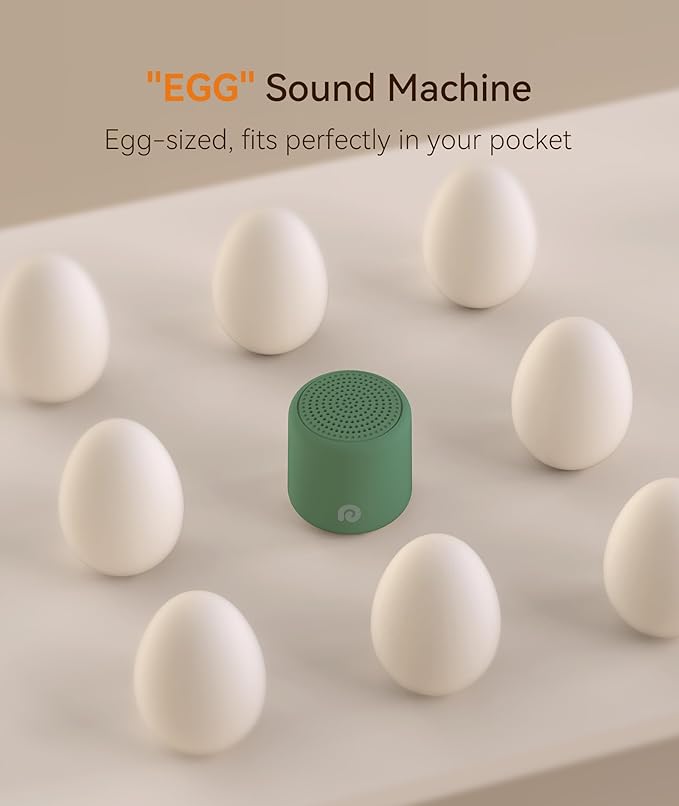 Dreamegg Travel White Noise Machine - Portable Sound Machine for Baby Adults, Travel Sound Machine for Sleep, 16 Nature Sound, Timer, White Noise Machine for Sleeping Gift, Pine