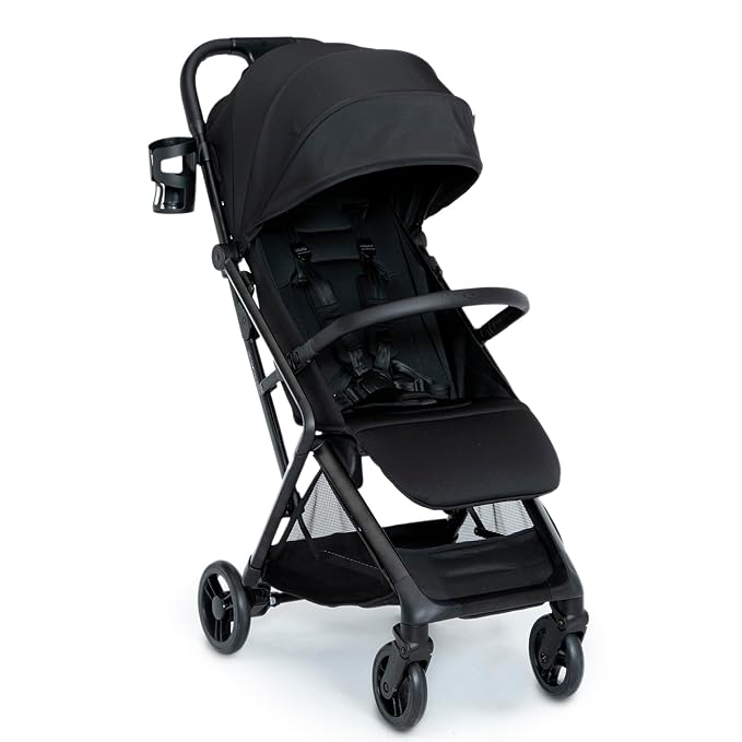 Delta Children Icon Ultra Compact Travel Stroller - Greenguard Gold Certified, Black