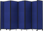 Versare Room Divider 360 Portable Wall Partition | Folding Panels | Large Freestanding Divider | Locking Wheels | Temporary Room Separator | 14' x 7'6'', Royal Blue