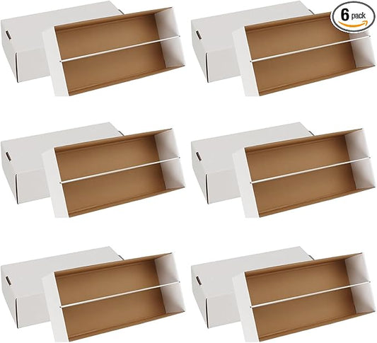 Trading Card Storage Box, 1600 Count Card Storage Boxes, Bulk Cards Storage Box Sports Cards Cases Graded Cardboard Boxes for Basketball Sports Collector (6 Set)