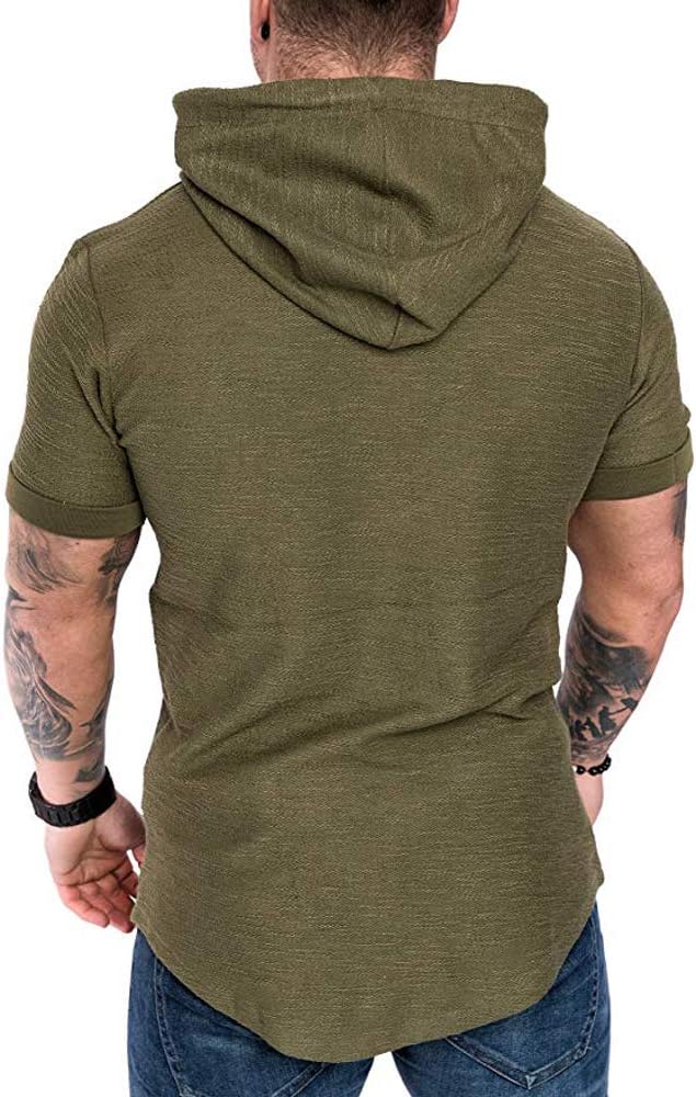 Lexiart Mens Fashion Athletic Hoodies Sport Sweatshirt Solid Color Fleece Pullover