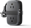Travel Power Strip with USB C Port, NTONPOWER Flat Plug Extension Cord with 4 Outlets 3 USB (1 USB C) for Cruise Ship Essentials, 4ft Wrapped Short Extension Cord for Hotel Dorm Room,1 Pack