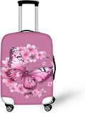 Purple Butterfly Luggage Cover Anti-scratch Baggage Suitcase Protector Fits 18-21 Inch Luggage