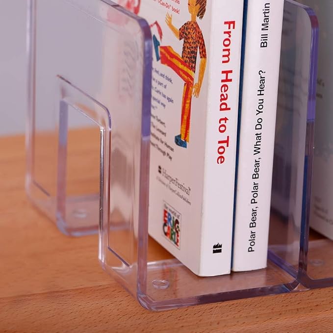 LUGUNU Clear Acrylic Purse Organizer - 4-Section Divider for Handbag Closet Storage - Durable Rack for Purses, Clutches More (Set of 4)