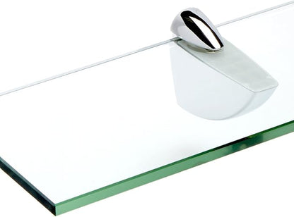 Spancraft Glass O-12x14-Chrome Oriole Glass Shelf, Chrome, 12" x 14"