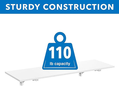 Mount-It! Heavy Duty Wall Mounted Drop Leaf Table, Folding Wall Mounted Desk, Drop Down to Save Space 45x15x7, Folding Laundry Table for Small Spaces, Home Office, Garage, Basement Kitchen