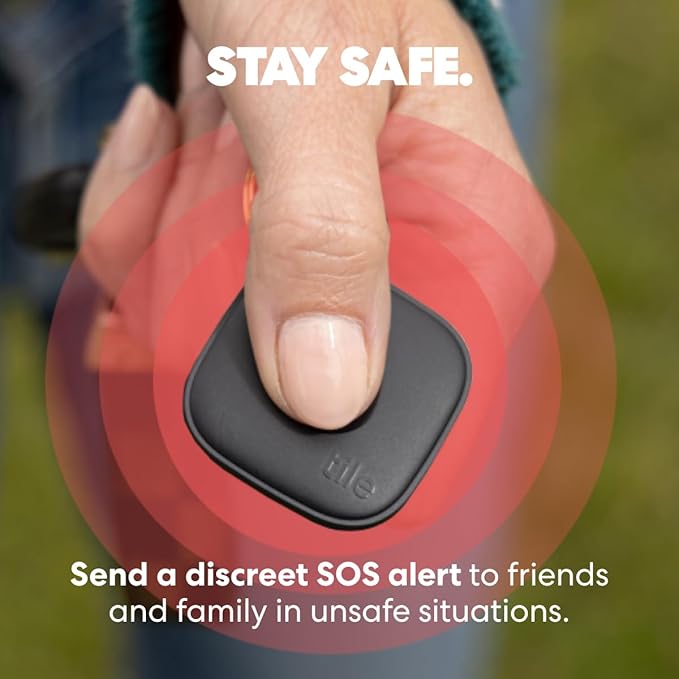 Tile by Life360 Mate - Bluetooth Tracker, Keys Finder and Item Locator for Keys, Bags and More. Phone Finder. Both iOS and Android Compatible. 1-Pack (Pink Punch)