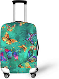 Butterflies Print Baggage Covers for 18-21 Inch Anti Scratch Luggage Protector for Women Girls Boys Non Slip Spandex Suitcase Cover Colorful Luggage Cover